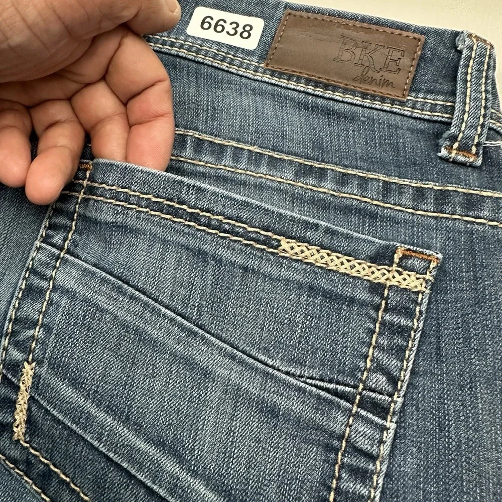 BKE Payton Bootcut  Stretch Jeans Women's 29 R 29x31.5 Blue Dark Wash Mid Rise
